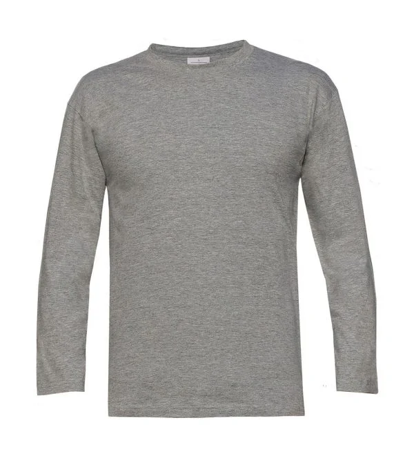 BC-tshirt-ML-Gris-clair T-shirt homme B&C Exact 190 Manches Longues