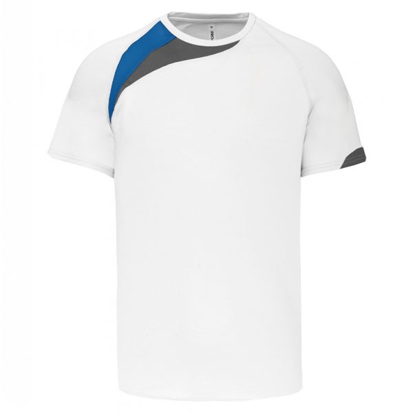 Proact-tshirt-polyester-blanc-bleu-roi-gris