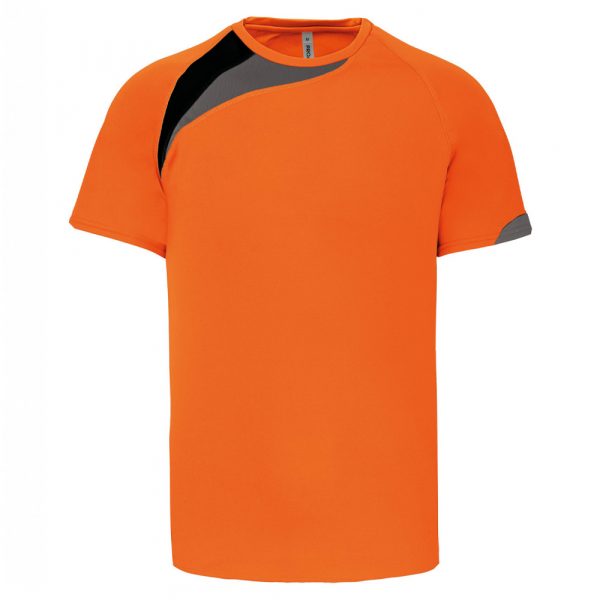 Proact-tshirt-polyester-orange-noir-gris