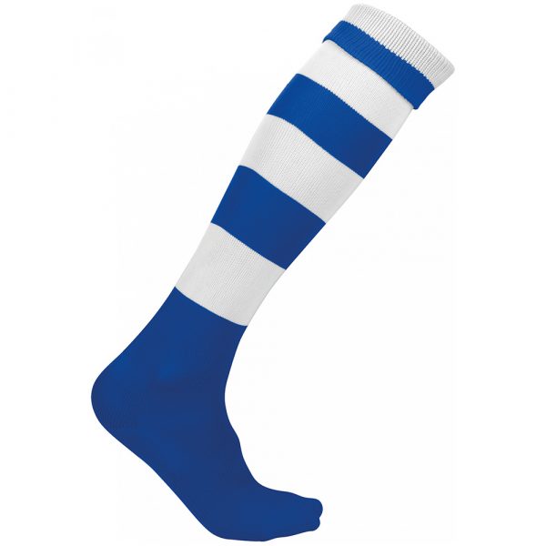 Chaussettes de sport cerclées Proact bleu-roi-fonce-blanc