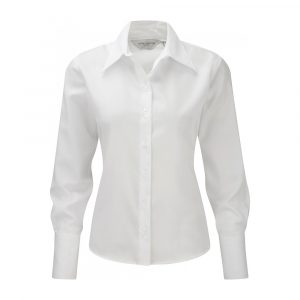 Chemise femme Russell sans repassage à manches longues blanc