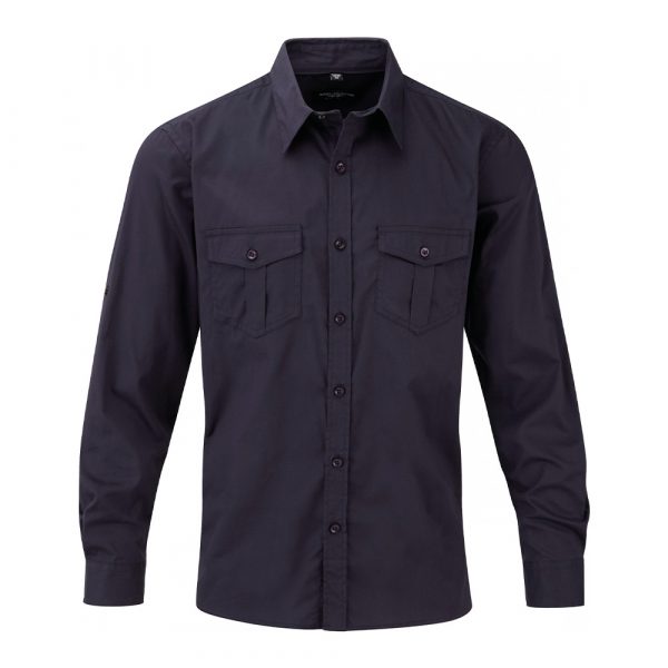 Chemise homme Russell à manches longues marine