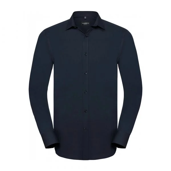 Chemise homme Russell stretch à manches longues marine