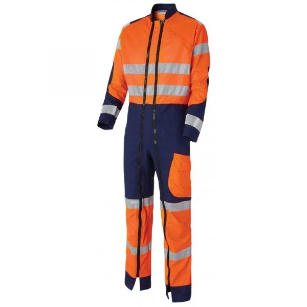 combinaison-double-glissiere-luklight-orange-bleu-marine Combinaison HV double glissière Molinel Luklight