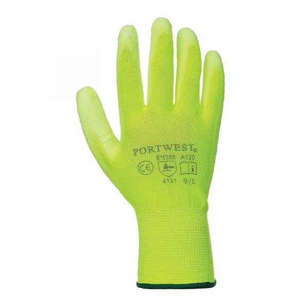 gants-nylon-enduit-pu-jaune-a120 Gants enduits PU Portwest "A120"