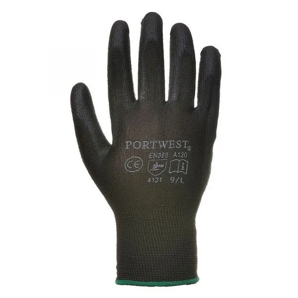 gants-nylon-enduit-pu-noir-a120 Gants enduits PU Portwest "A120"