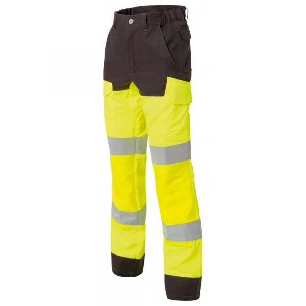 pantalon-genouilleres-luklight-jaune-gris Pantalon genouillères haute visibilité Molinel Luklight