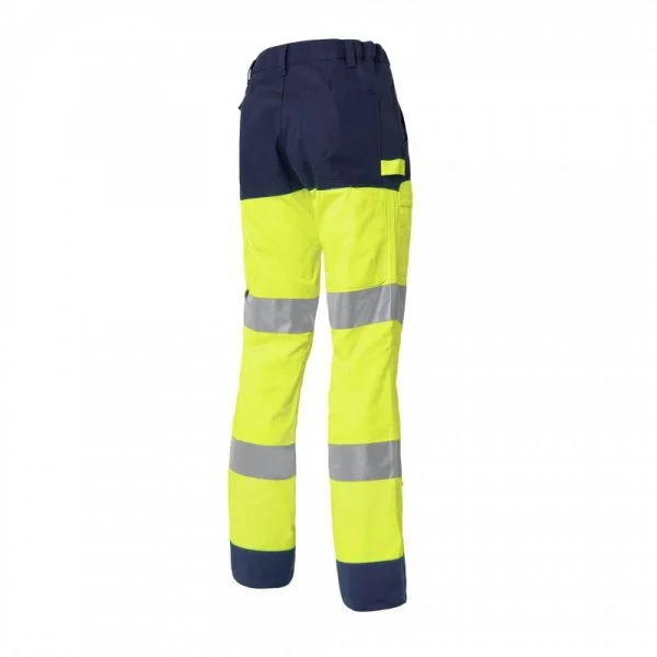pantalon-genouilleres-luklight-jaune-marine-dos Pantalon genouillères haute visibilité Molinel Luklight