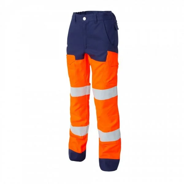 pantalon-genouilleres-luklight-orange-bleu-marine Pantalon genouillères haute visibilité Molinel Luklight