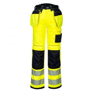 Pantalon poches flottantes Portwest PW3 HV jaune-noir