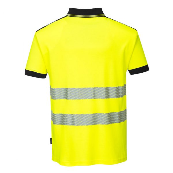 Polo haute visibilité manches courtes Portwest jaune noir