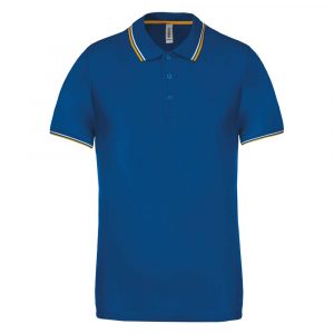 Polo Kariban avec liserés contrastés bleu roi