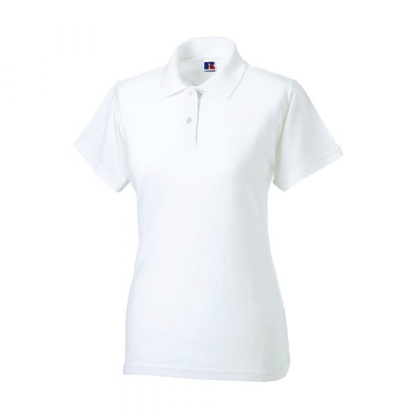 Polo piqué femme Russell blanc