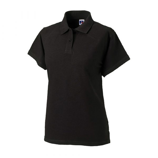 Polo piqué femme Russell noir