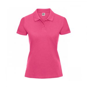 Polo piqué femme Russell rose