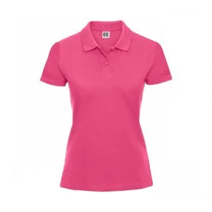 Polo piqué femme Russell rose