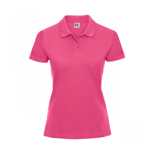 Polo piqué femme Russell rose