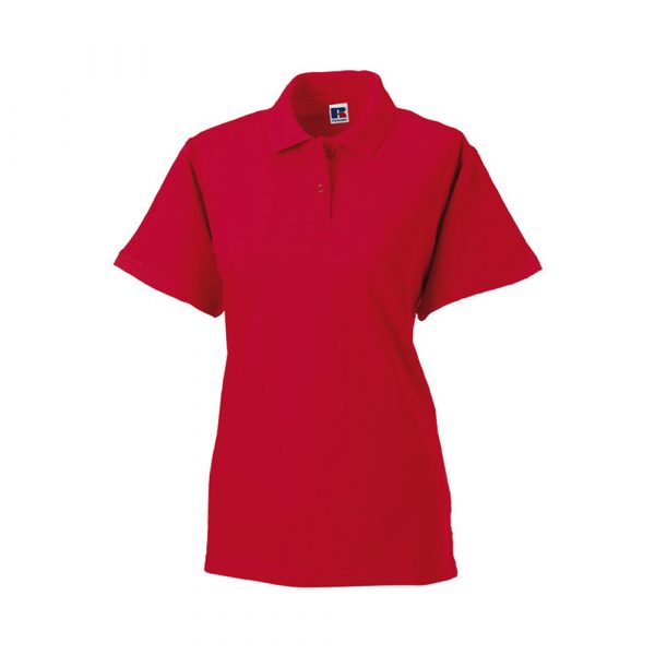 Polo piqué femme Russell rouge