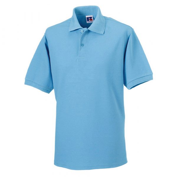 Polo Russell HEAVY DUTY bleu ciel