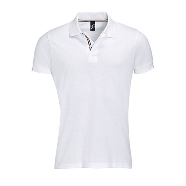 Polo Sol's Patriot blanc-rouge