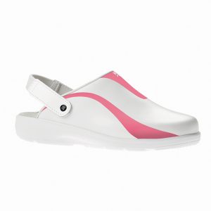 Sabot de travail en cuir Nordways Alicia OB SRC Fuchsia