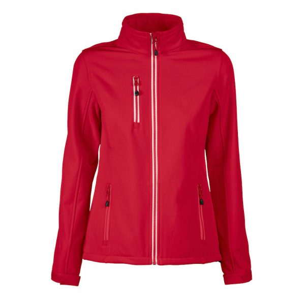 Softshell femme Printer Vert Lady rouge