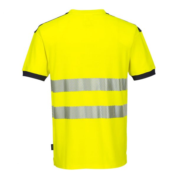 T-shirt manches courtes haute visibilité Portwest jaune gris