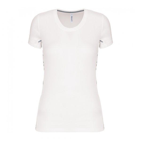 T-shirt Sport Femme Proact bi-matière blanc 1