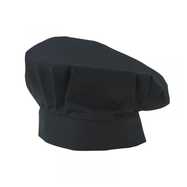 Toque de cuisinier Molinel noir Toque de cuisinier Molinel noir