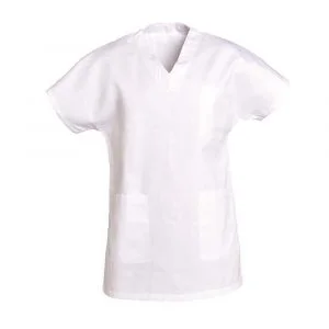 Tunique homme SNV François manches courtes blanc