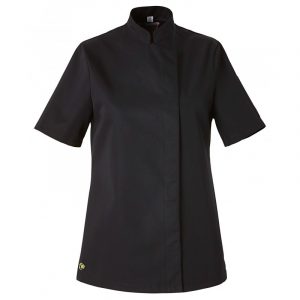 Veste de cuisine femme Molinel Bama manches courtes Noir