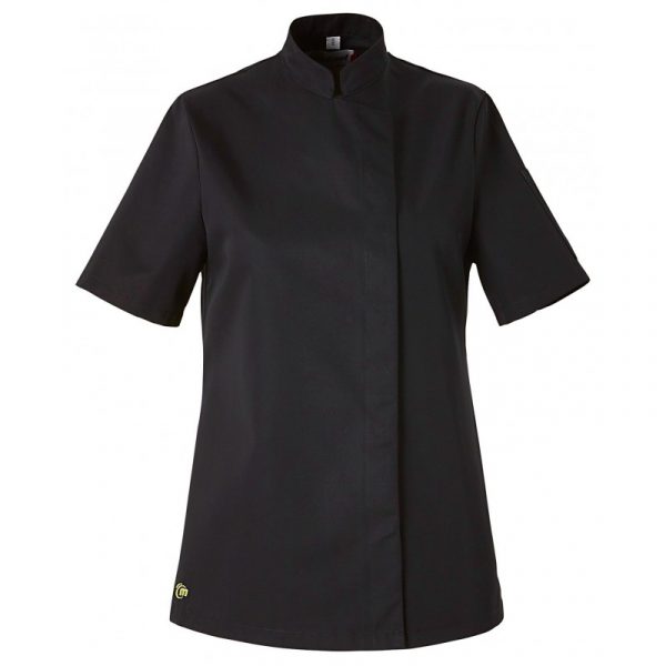 Veste de cuisine femme Molinel Bama manches courtes Noir