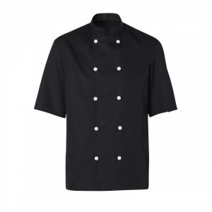 Veste de cuisinier Molinel Blake noir manches courtes