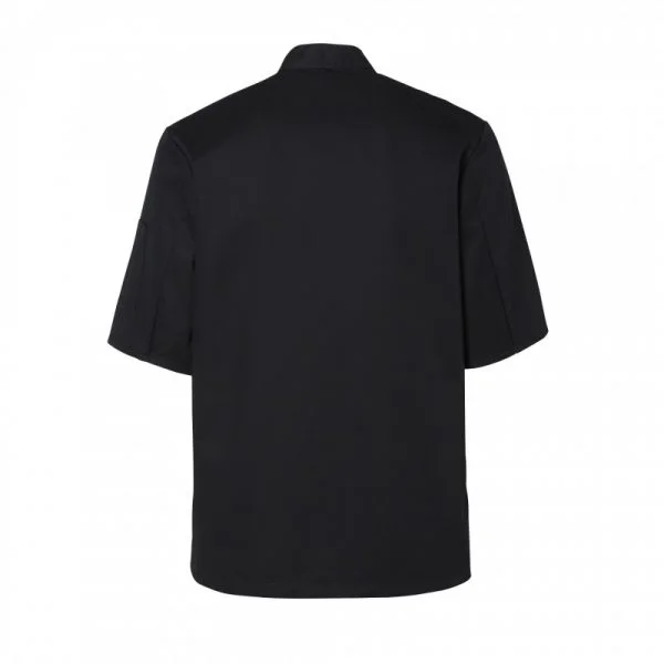 Veste de cuisinier Molinel Blake noir dos manches courtes