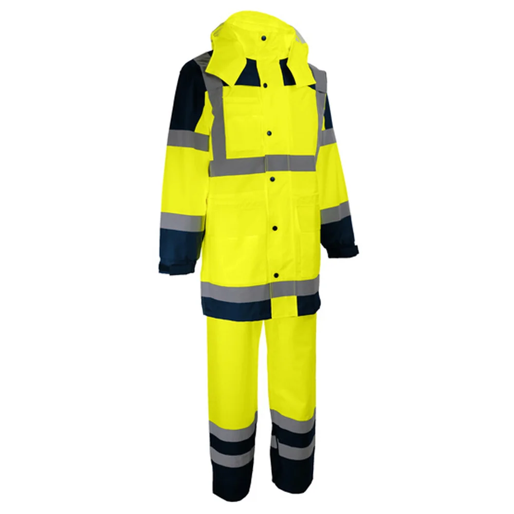 Veste de pluie Homme haute visibilité pour une protection complète.