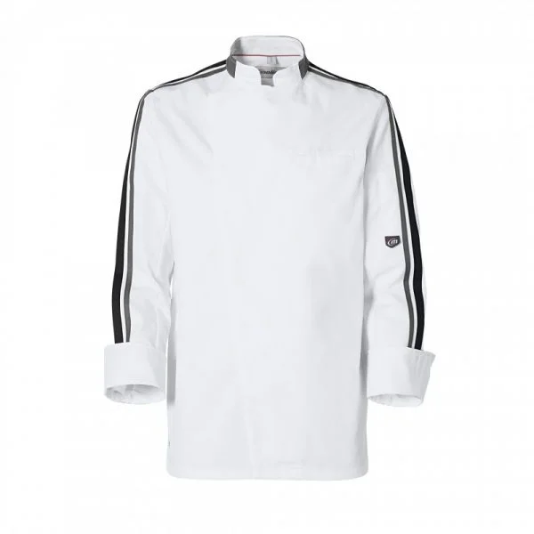 veste-homme-gc-score-blanc-gris Veste de cuisine Molinel GC Score