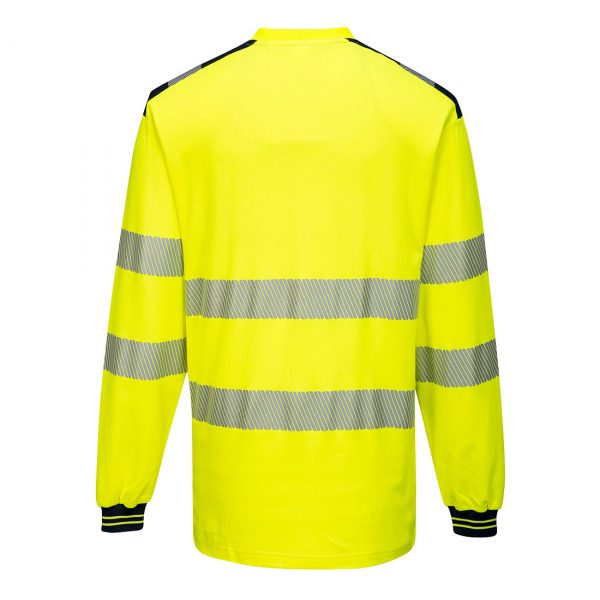 T-shirt manches longues haute visibilité Portwest jaune noir