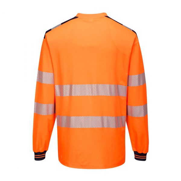 T-shirt manches longues haute visibilité Portwest orange noir
