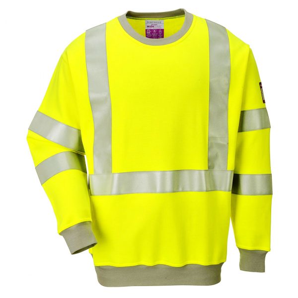 Sweatshirt FR antistatique Hi-Vis Jaune