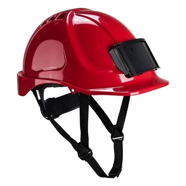 Casque Portwest Endurance avec porte-badge rouge