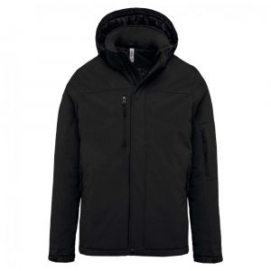 Parka softshell KARIBAN doublée capuche homme noir