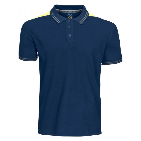 polo-bandes-fluo-projob-marine-hv-jaune Polo à bandes fluo Projob marine hv jaune