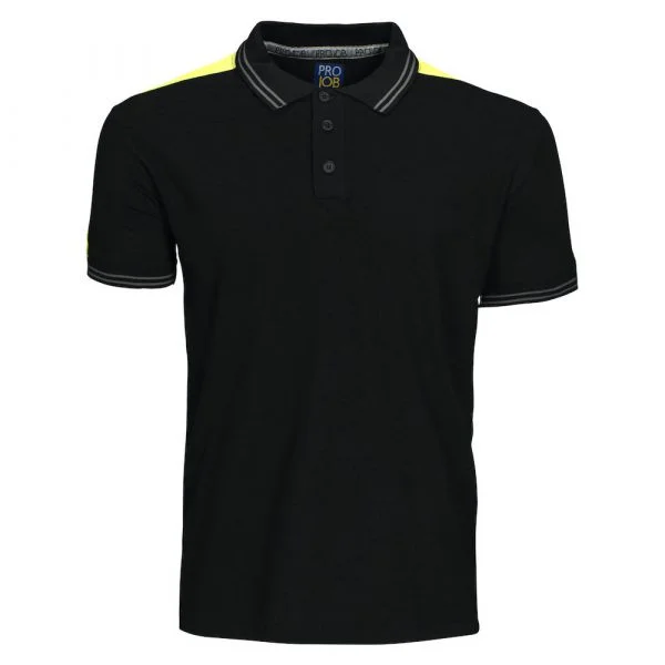 polo-bandes-fluo-projob-noir Polo à bandes fluo Projob noir