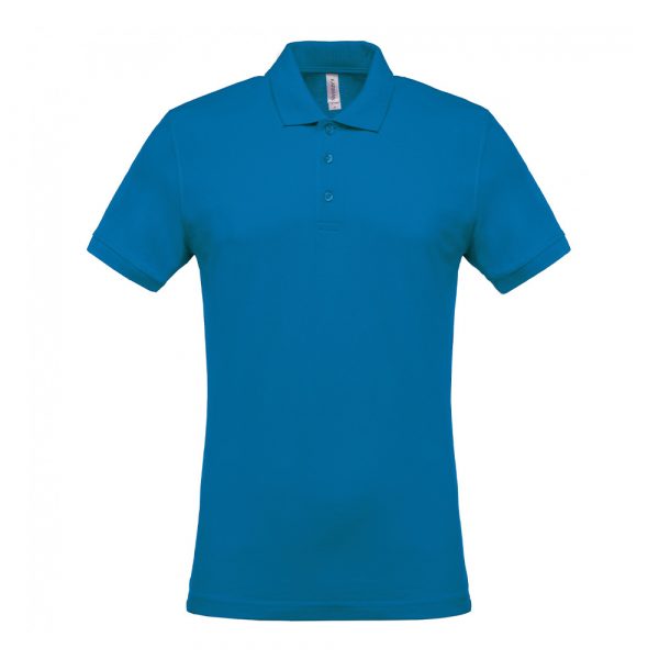 Polo piqué manches courtes homme Kariban bleu tropical