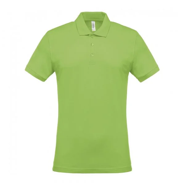 Polo piqué manches courtes homme Kariban citron