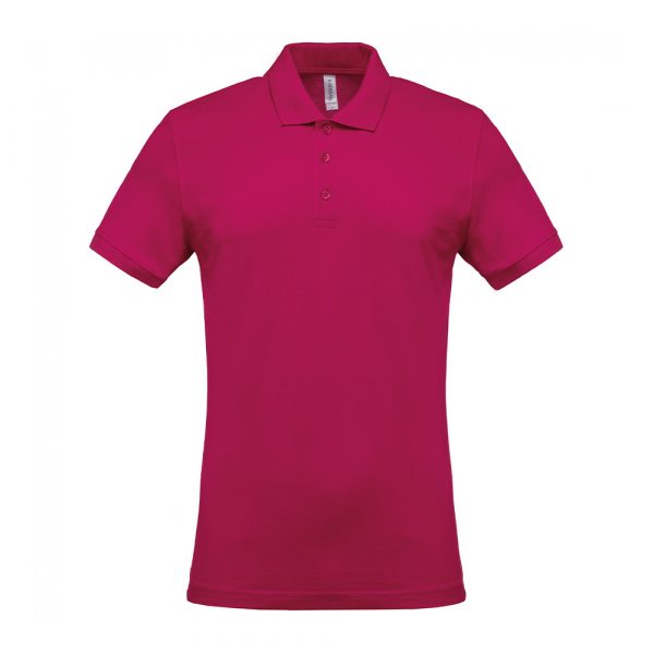 Polo piqué manches courtes homme Kariban fuchsia