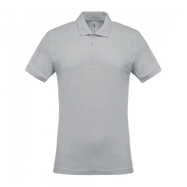 Polo piqué manches courtes homme Kariban gris