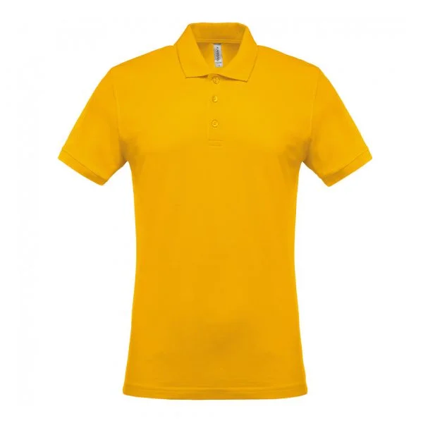 Polo piqué manches courtes homme Kariban jaune