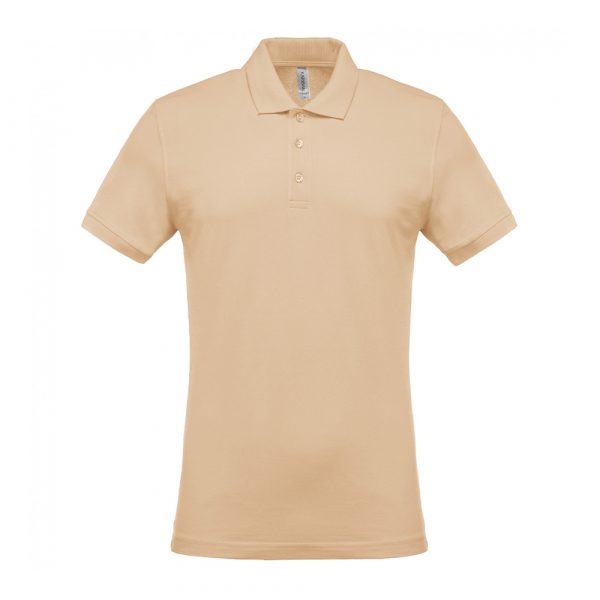 Polo piqué manches courtes homme Kariban light sand