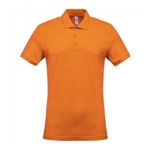 Polo piqué manches courtes homme Kariban orange